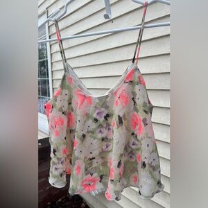 Charlotte Russe Floral Cropped Top | Size S
